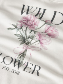 NAME IT T-shirt Votea Cloud Dancer Wild Flower